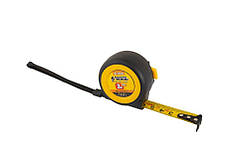 Рулетка MASTERTOOL 3 м 16 мм з магнітами автоматичний фіксатор покриття TPR храповий механізм 61-0316 demebli