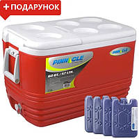 Термобокс Pinnacle Eskimo на 57 л червоний (сумка холодильник, термосумка пластикова, термо контейнер)