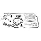 Душова система для ванни + змішувач на умивальник + кран для кухні Qtap з латуні білий, фото 4