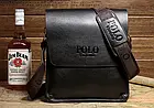 Брендовий чоловічий сумка Polo Veiding 576-2 Чорний, фото 5