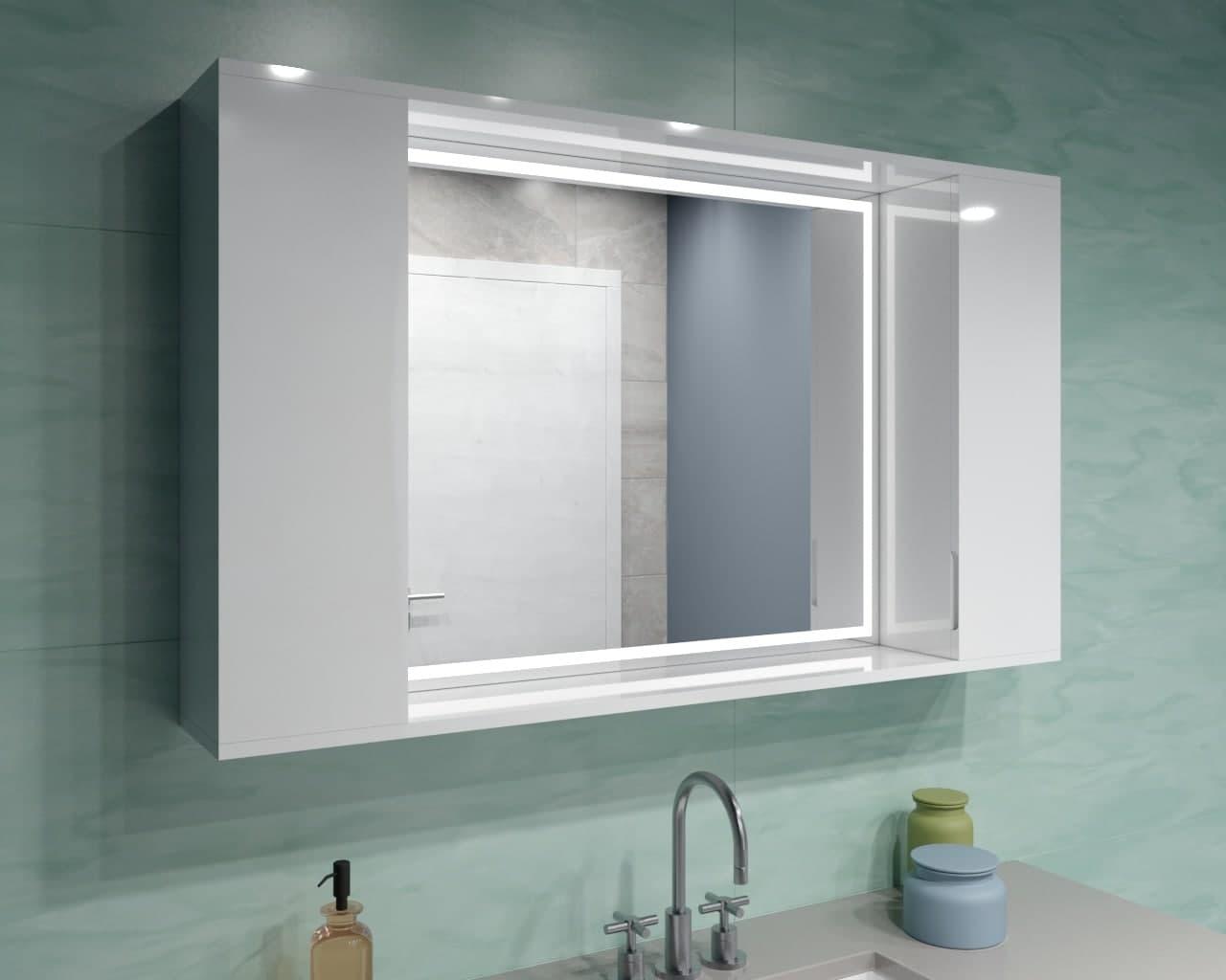 Дзеркальна шафа ШК31 (1200х700х160) з LED підсвіткою