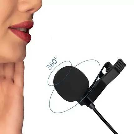 Петличний мікрофон із кабелем завдовжки 1,5 метра та штекером USB-C, фото 2
