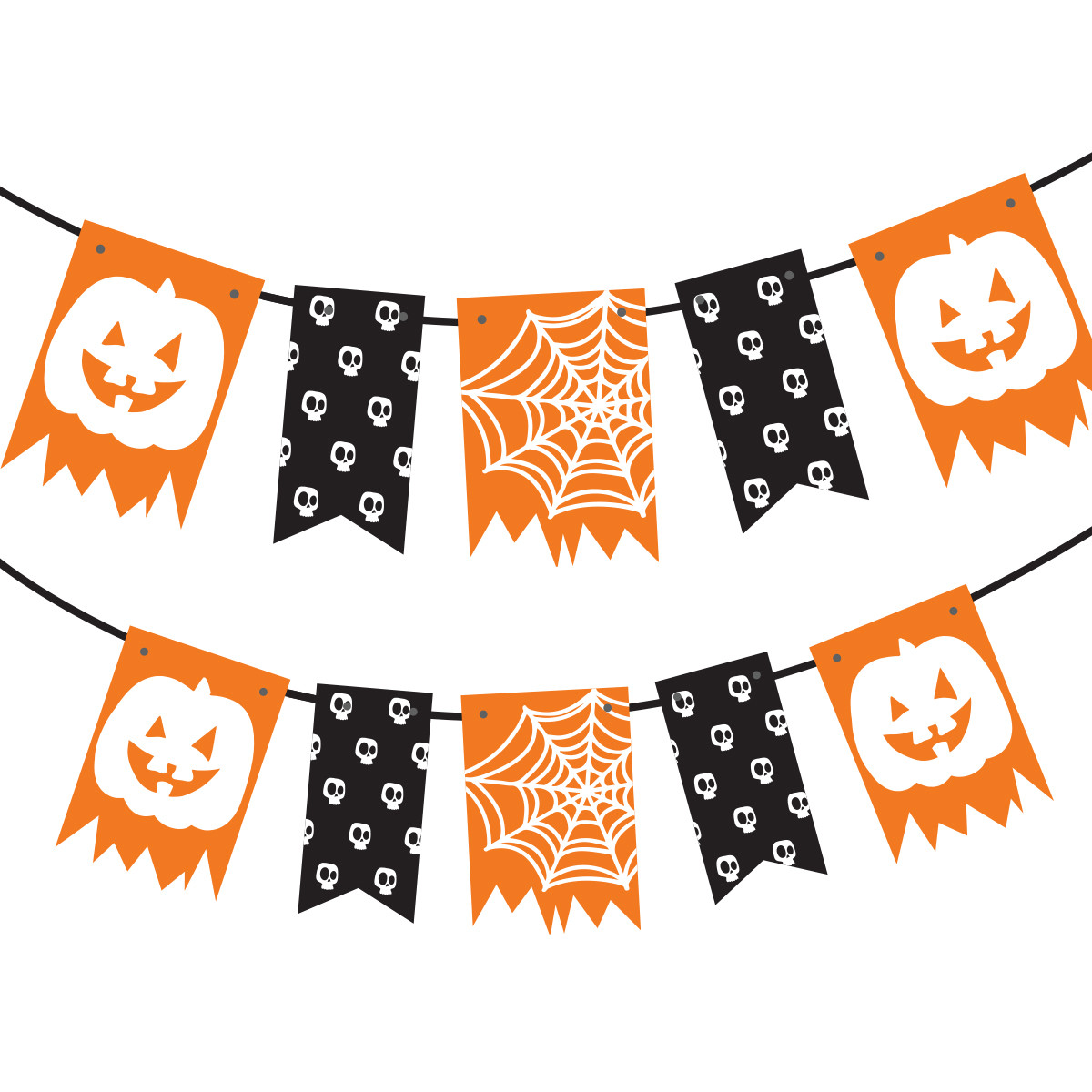 Гірлянда пап. прапорці Yes! Fun Хелловін Halloween Party 13 прапорців 3м (801179)