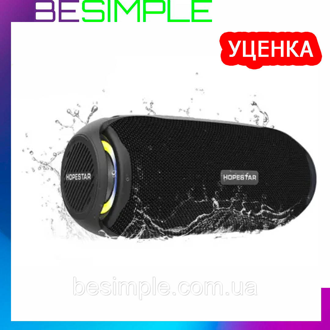 УЦІНКА! Колонка Bluetooth з підсвічуванням HOPESTAR H48 Чорний / Портативна колонка
