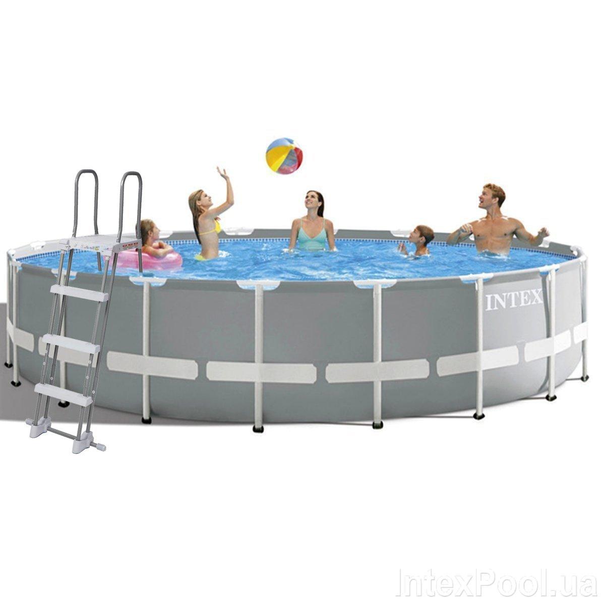 Бассейн каркасный для взрослых и детей Интекс, бассейн каркасный летний Intex 26732 Premium круглый 549х122 см - фото 10 - id-p1853721601