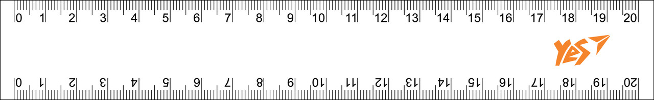 Лінійка YES 20 см прозора (370331)