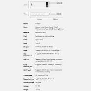 USB Хаб 11в1 Baseus Metal Gleam Series Multi Type-C HUB (3xUSB 2xHDMI VGA RJ45 Type-С TF+SD Jack3.5), фото 11