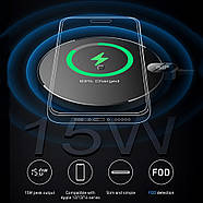 Бездротовий зарядний пристрій з дисплеєм Baseus Qi 15 LED Display Gen2 Wireless Charger (чорний), фото 4