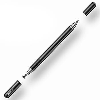 Стилус для телефона та планшета з ручкою Baseus 2in1 Golden Cudgel Capacitive (чорний)