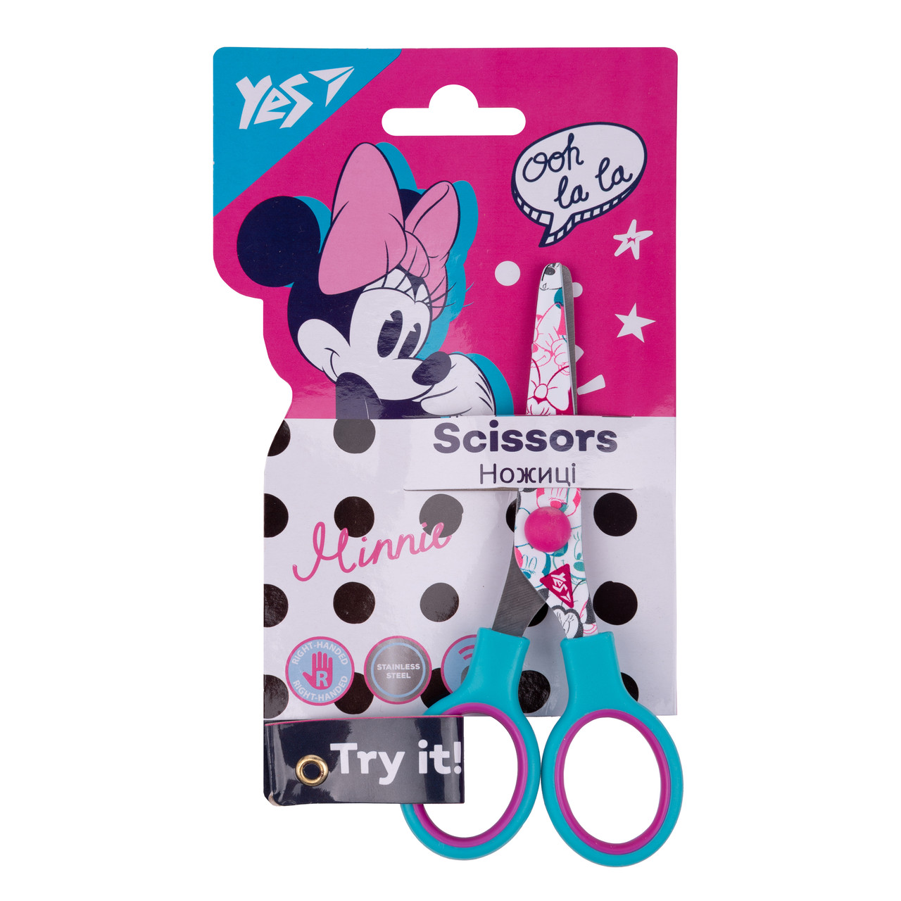 Ножиці YES Minnie Mouse 13см з принтом на лезі (480416)