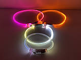 Нашийник з підсвіткою LED для собак з USB зарядкою 70 см L рожевий, фото 5