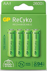 Аккумулятор GP ReCyko R6 AA 2600mAh 1шт. (в упаковці 4 шт.)