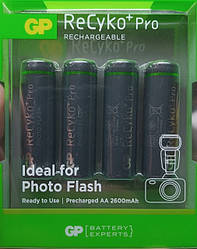 Аккумулятор GP ReCyko+Pro R6 AA 2600mAh 1шт. (в упаковці 4 шт.)