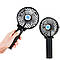 Ручний вентилятор Handy Mini Fan зі складною ручкою, Чорний / Портативний міні вентилятор з підставкою, фото 7