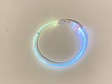 Нашийник з підсвіткою LED для собак з USB-зарядкою 50 см М білий, фото 4