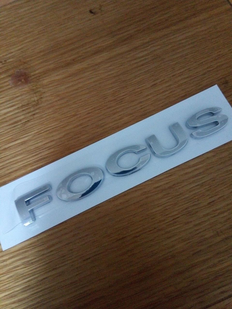 Шильдик емблема напис на багажник FORD Focus Ford Focus ФОРД Фокус колір хром