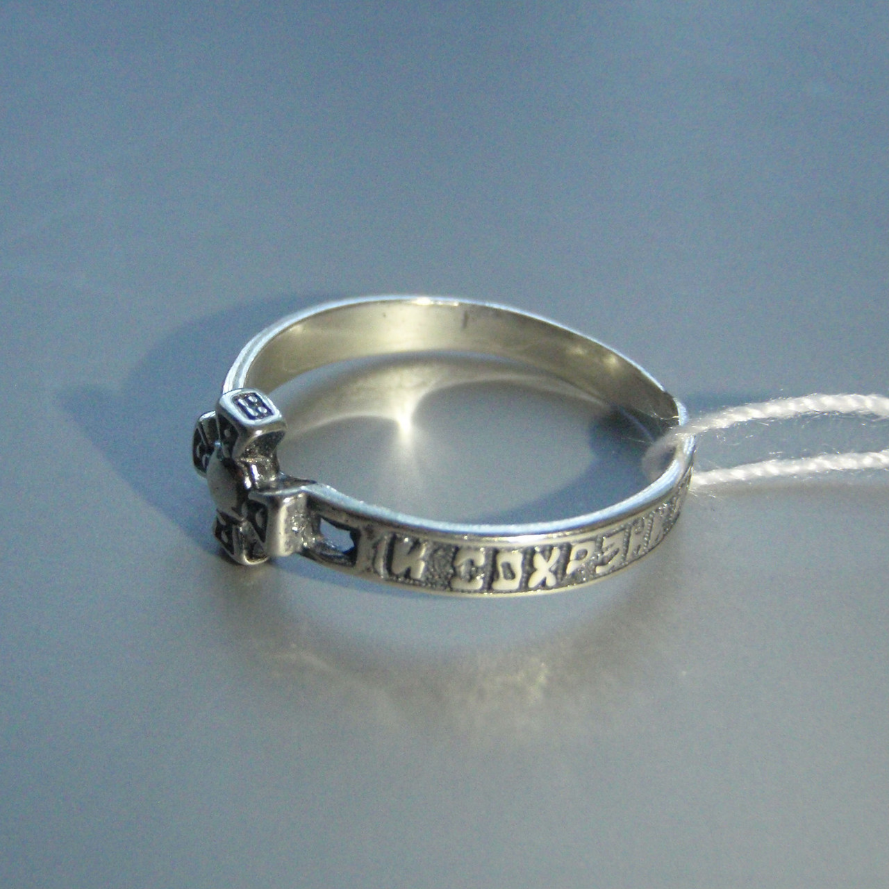 Серебряное кольцо-оберег с крестом - фото 5 - id-p316598108