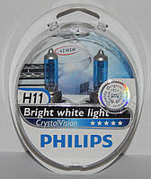 Автомобильные лампы "PHILIPS"(H11)(Crystal Vision)(4300K)+2W5W