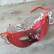 Карнавальна Венеціанська маска Ізабелла Червоний (KG-8670), фото 5