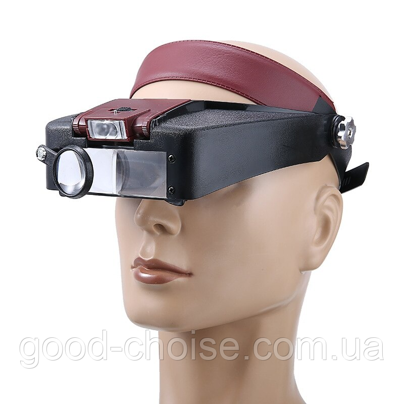 Бинокулярная лупа EL-81007А с подсветкой, налобная / Увеличительные очки на голову - фото 6 - id-p1848644274