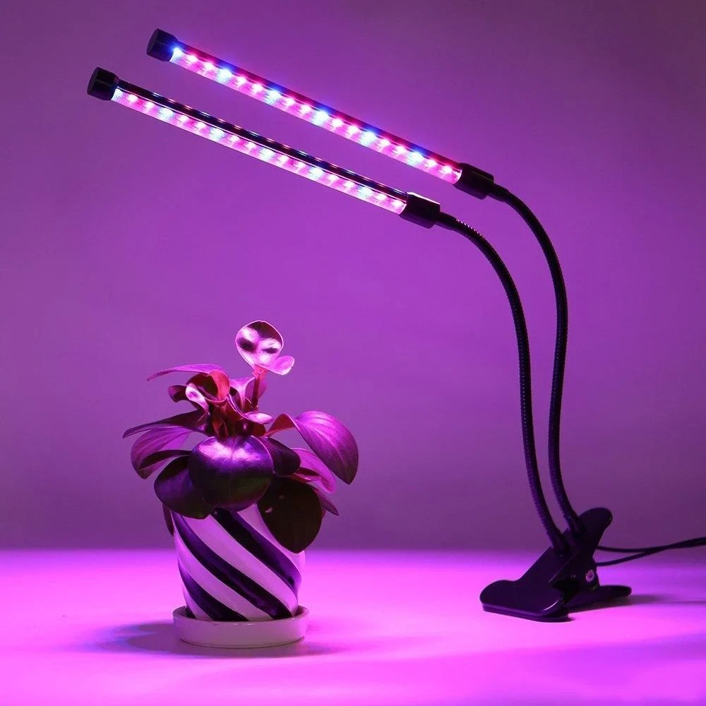 Купить Лампа для растений двойная LED Plant Grow Light, фитолампа для ...