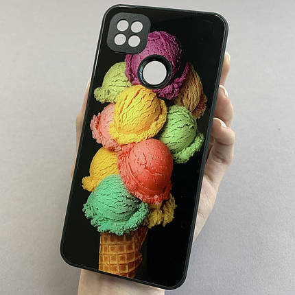 Чохол для Xiaomi Redmi 9C чохол з морозивом із захистом камери на телефон сяомі редмі 9c чорний q7k, фото 1