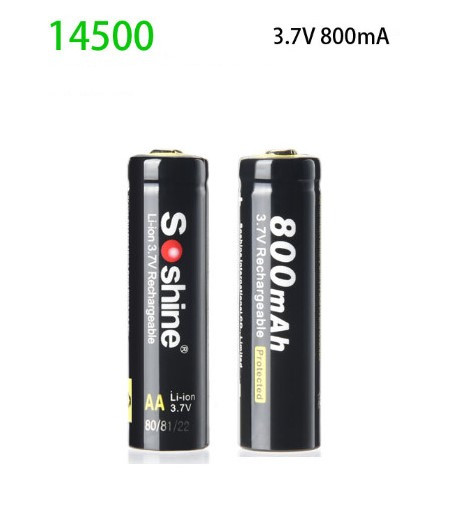 Акумулятор Li-Ion Soshine 14500 AA 3.7 V 800mAh.