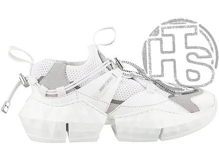 Жіночі кросівки Jimmy Choo White Diamond Trail Sneakers, фото 1