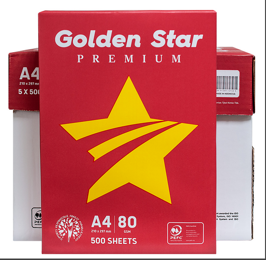 Папір офісний А4, 80 г/м2, 500 арк, клас С Golden Star IK (151638)