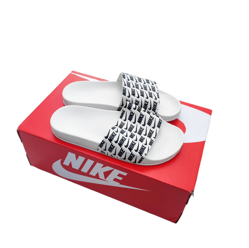 Жіночі шльопанці Nike Тапки шльопанці сланці Найк білі легкі літні