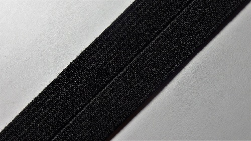 Гумка ткана 023мм колір чорний (уп 50м) 3148 Укр-з (окантовочна з перегином)
