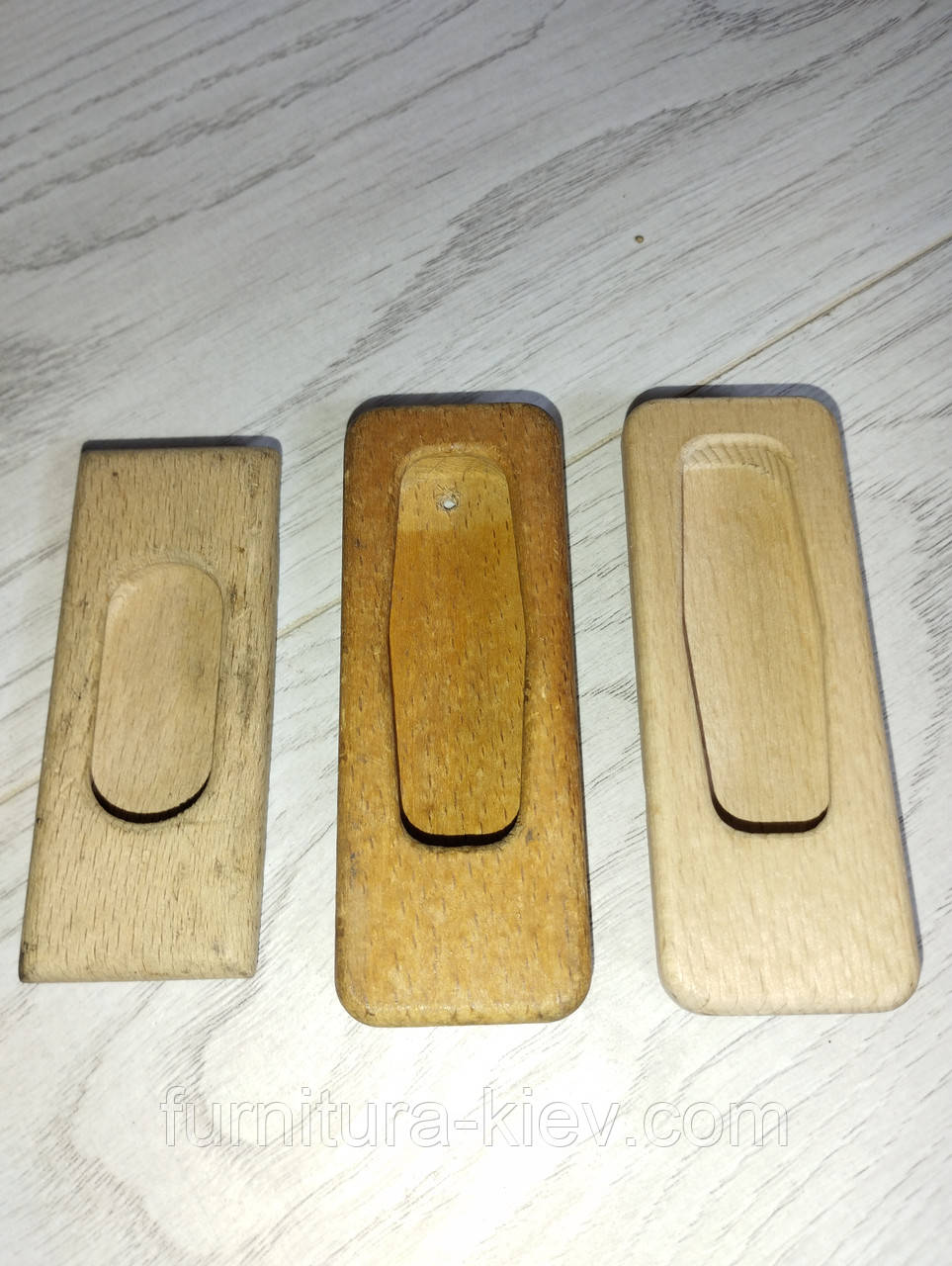 Ручки врізні дерево 3 шт., фото 1