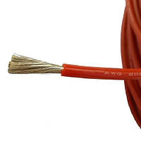Силіконовий багатожильний гнучкий дріт AWG 24 red (1 метр)