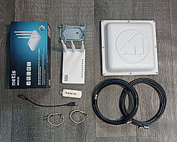 Бездротовий роутер Netis MW5230 (3*5 дБ антени, WAN, 4 LAN, USB) + 4G модем Huawei E3272s-927 з MIMO