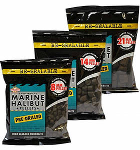 Пелетс насадковий Dynamite Baits Drilled Marine Halibut Pellets 350 g 8 мм