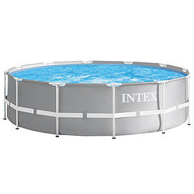 Басейн каркасний великий 366х122см Intex 26718 Premium, переносний басейн Інтенекс із фільтром і драбиною