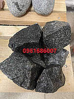 Камень пироксенит колотый (8-15 см) 20 кг для бани и сауны