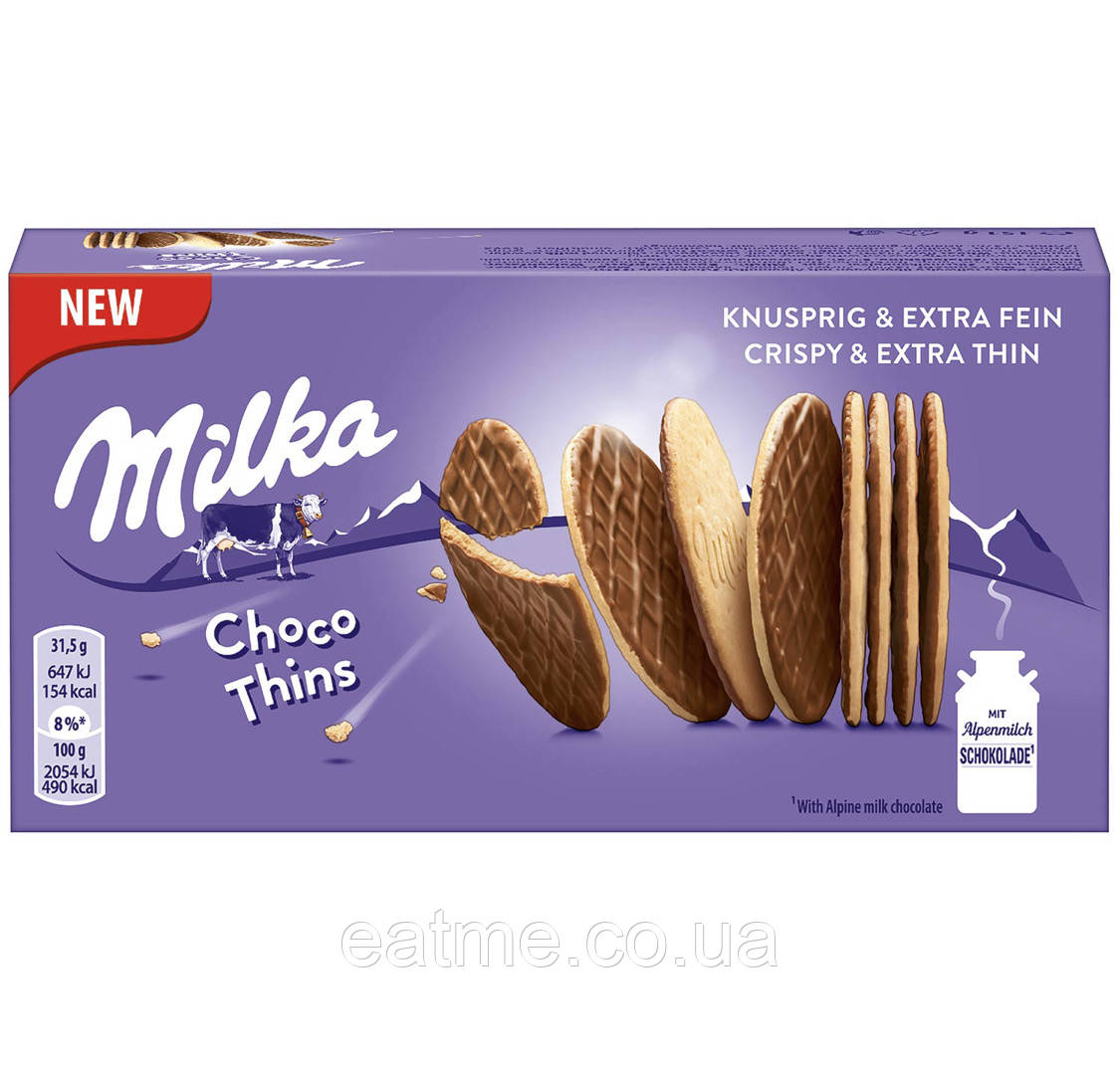 Milka Choco Thins Тоненьке печиво з шоколадом 151g