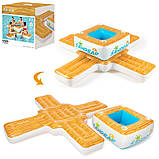 Надувний пліт Бар BW 43294 (246-246 см, 4 підсклянники, ремкомплект)  ⁇  Надувна платформа, фото 6