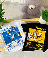 Яркие футболочки для мальчиков и девочек с принтом Том и Джери, 1-8 лет