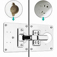 Рем комплект для петель Универсальная пластина для ремонта ремкомплект крепежей шкафов полок дверок Код60-0020