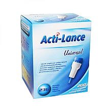 Ланцети одноразові Acti-Lance Universal, голка 23G з глибиною проникнення 1.8 мм, тип 610 (200 шт./пач.)