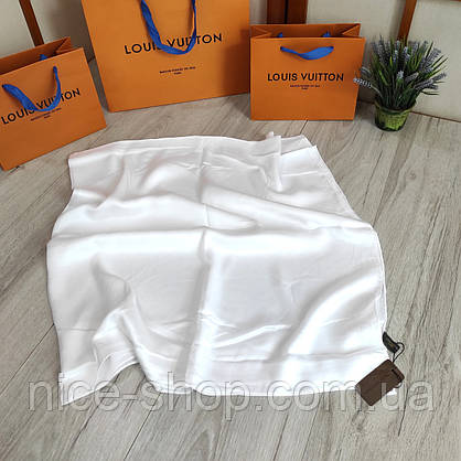 Хустка Louis Vuitton шовкова біла 110/110 см, фото 3