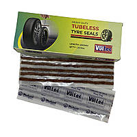 Бутилкаучуковые жгуты, для ремонта прокола шины, длиной 200мм, толщина 6мм, упаковка 25 шт., VULTEC Индия