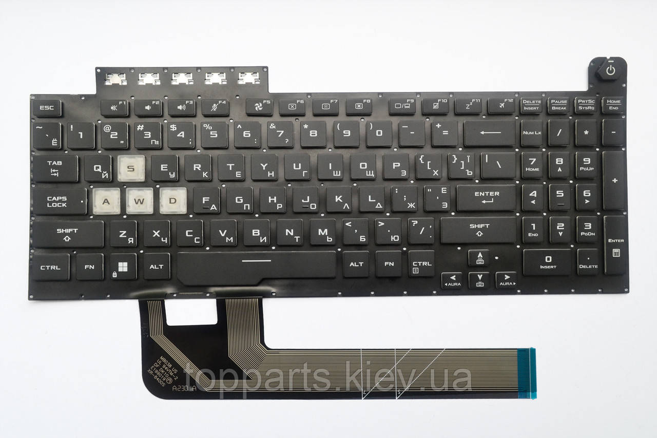 Клавіші клавіатури ноутбука Asus TUF Gaming F15 FX506, FA506, F17 FX706, FA706