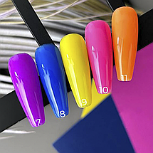 Кольорова база GaMa Cover Base Neon №009, 15 мл жовтий неон, фото 4