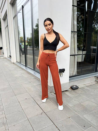 Стильні жіночі штани "Кюлоти", тканина "Трикотаж-рубчик" 42, 44, 46, 48 розмір 42, фото 2