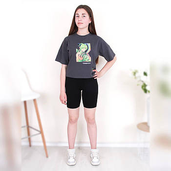 Костюм велосипедки та футболка з принтом ДжоДжо на дівчинку 10-15 років Різні кольори