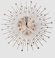 Часы кварцовые Капля серебро 60см