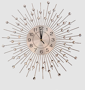 Годинник кварцовий  Крапля срібло 60см